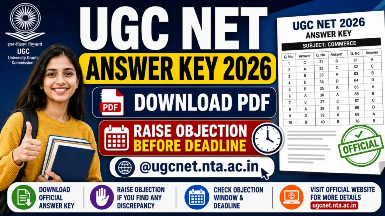 UGC NET Answer Key 2026: Download PDF, Raise Objection Before Deadline @ugcnet.nta.ac.in