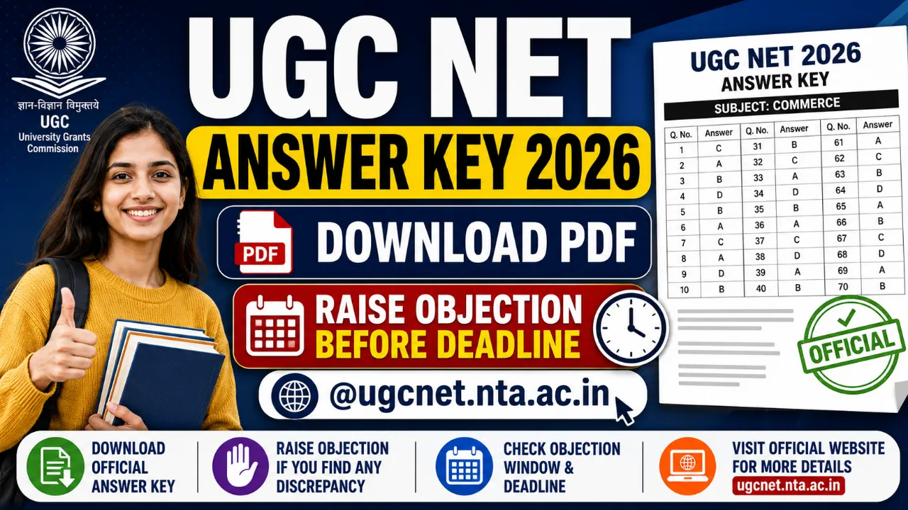 UGC NET Answer Key 2026: Download PDF, Raise Objection Before Deadline @ugcnet.nta.ac.in